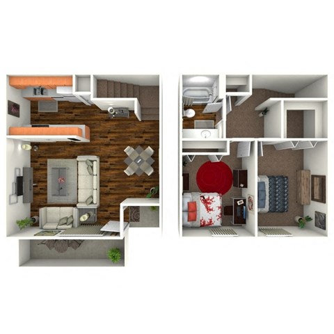 A series of images showing different interior designs.